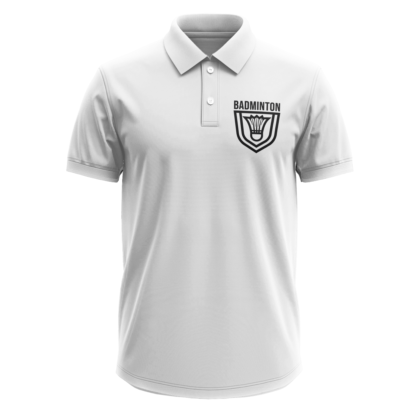Drifit Polo Shirt: Badminton Badge Pocket
