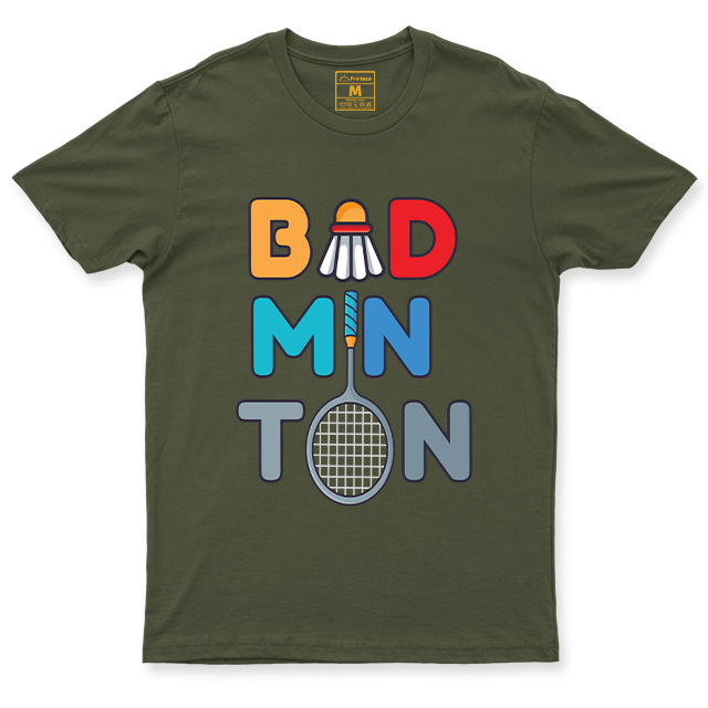 Drifit Shirt: Badminton Cartoon