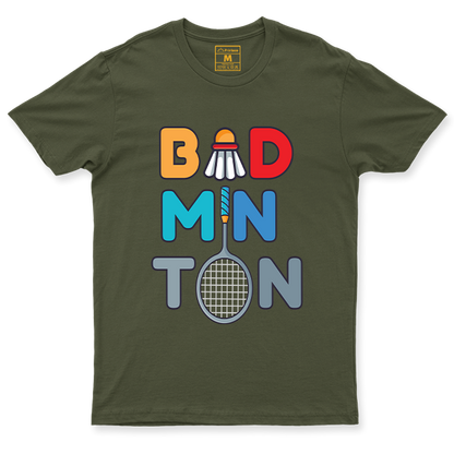 Drifit Shirt: Badminton Cartoon