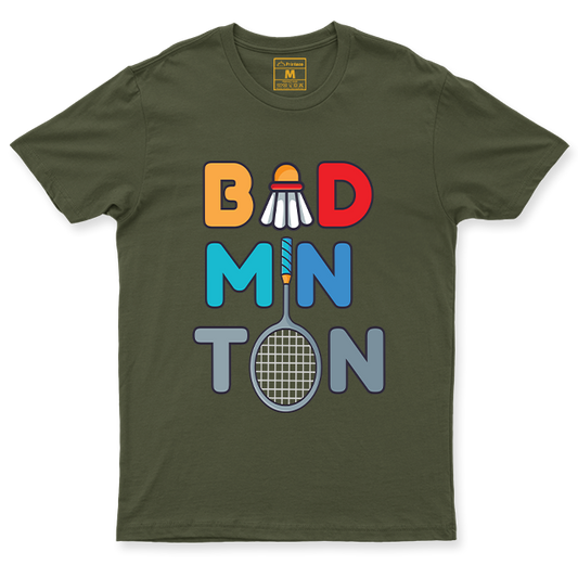 Drifit Shirt: Badminton Cartoon