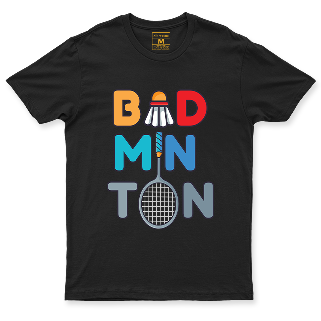 Drifit Shirt: Badminton Cartoon