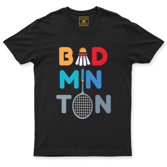 Drifit Shirt: Badminton Cartoon