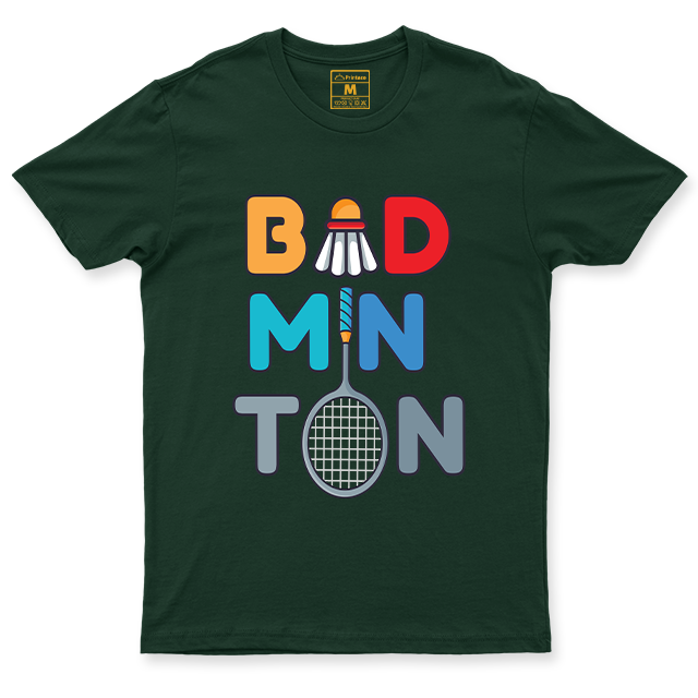 Drifit Shirt: Badminton Cartoon