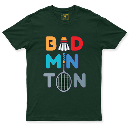 Drifit Shirt: Badminton Cartoon
