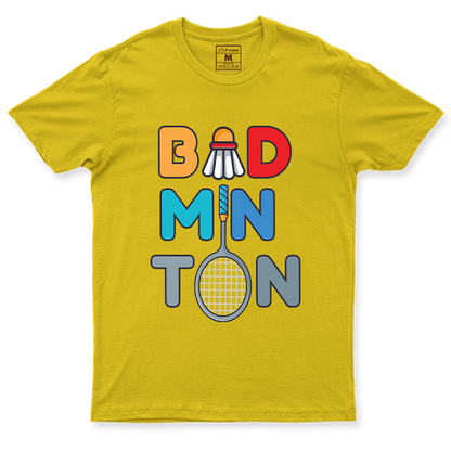 Drifit Shirt: Badminton Cartoon