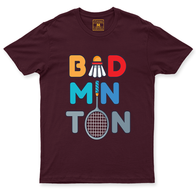 Drifit Shirt: Badminton Cartoon
