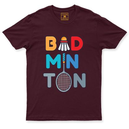 Drifit Shirt: Badminton Cartoon