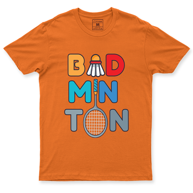 Drifit Shirt: Badminton Cartoon