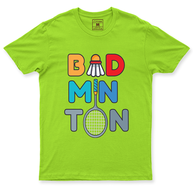 Drifit Shirt: Badminton Cartoon