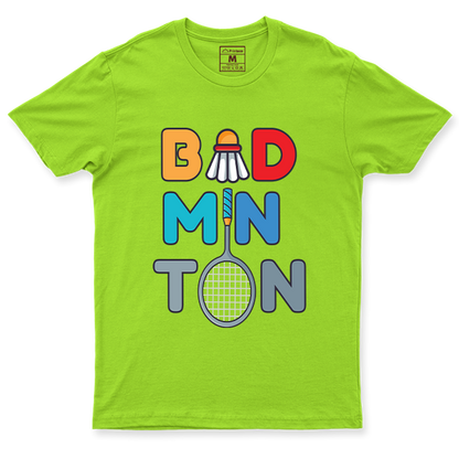 Drifit Shirt: Badminton Cartoon