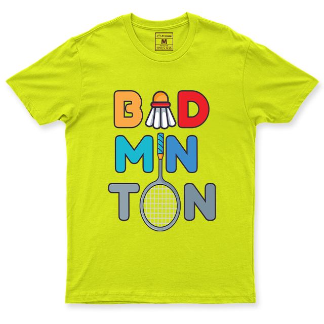 Drifit Shirt: Badminton Cartoon