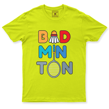 Drifit Shirt: Badminton Cartoon