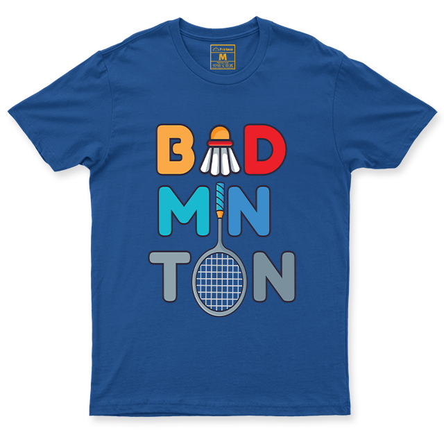 Drifit Shirt: Badminton Cartoon