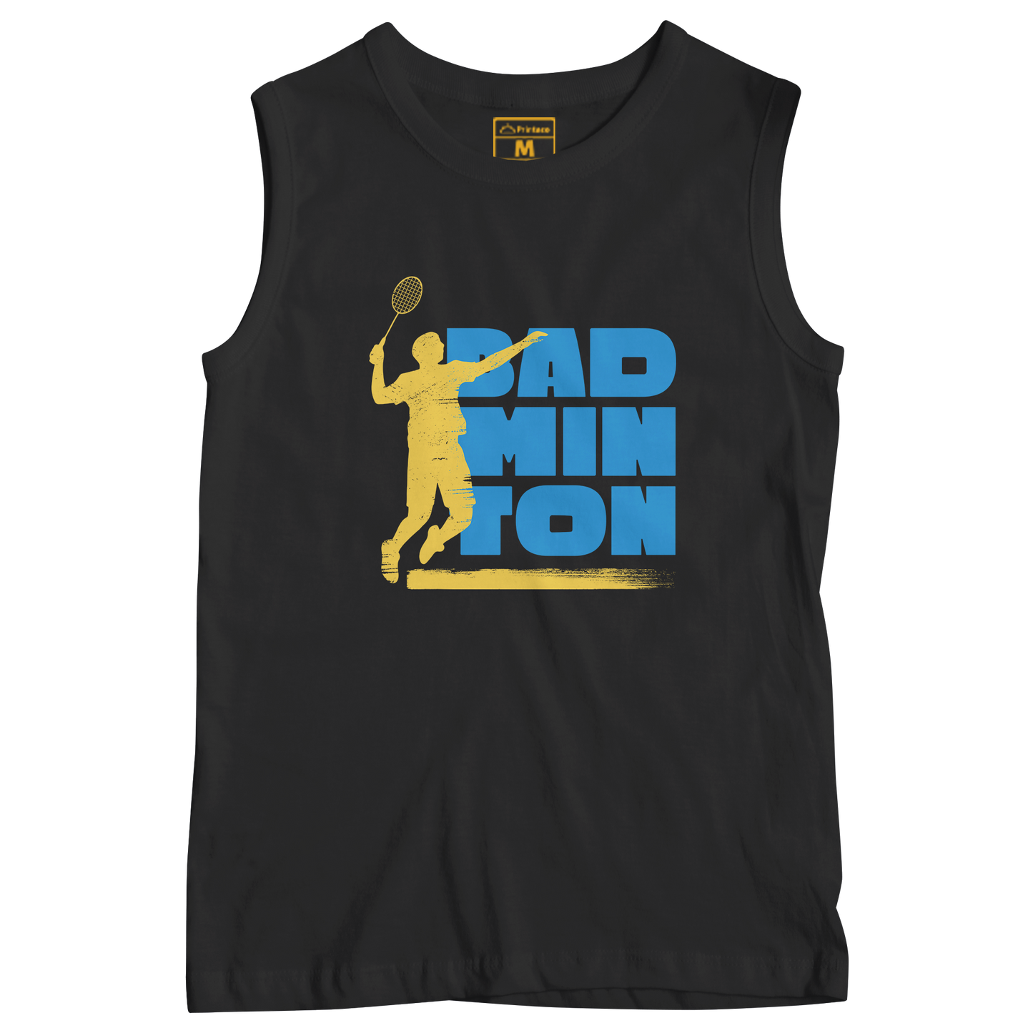 Sleeveless Drifit Shirt: Badminton Jump