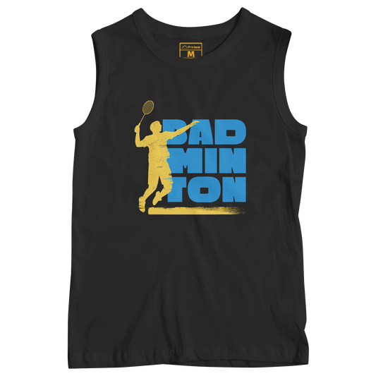 Sleeveless Drifit Shirt: Badminton Jump