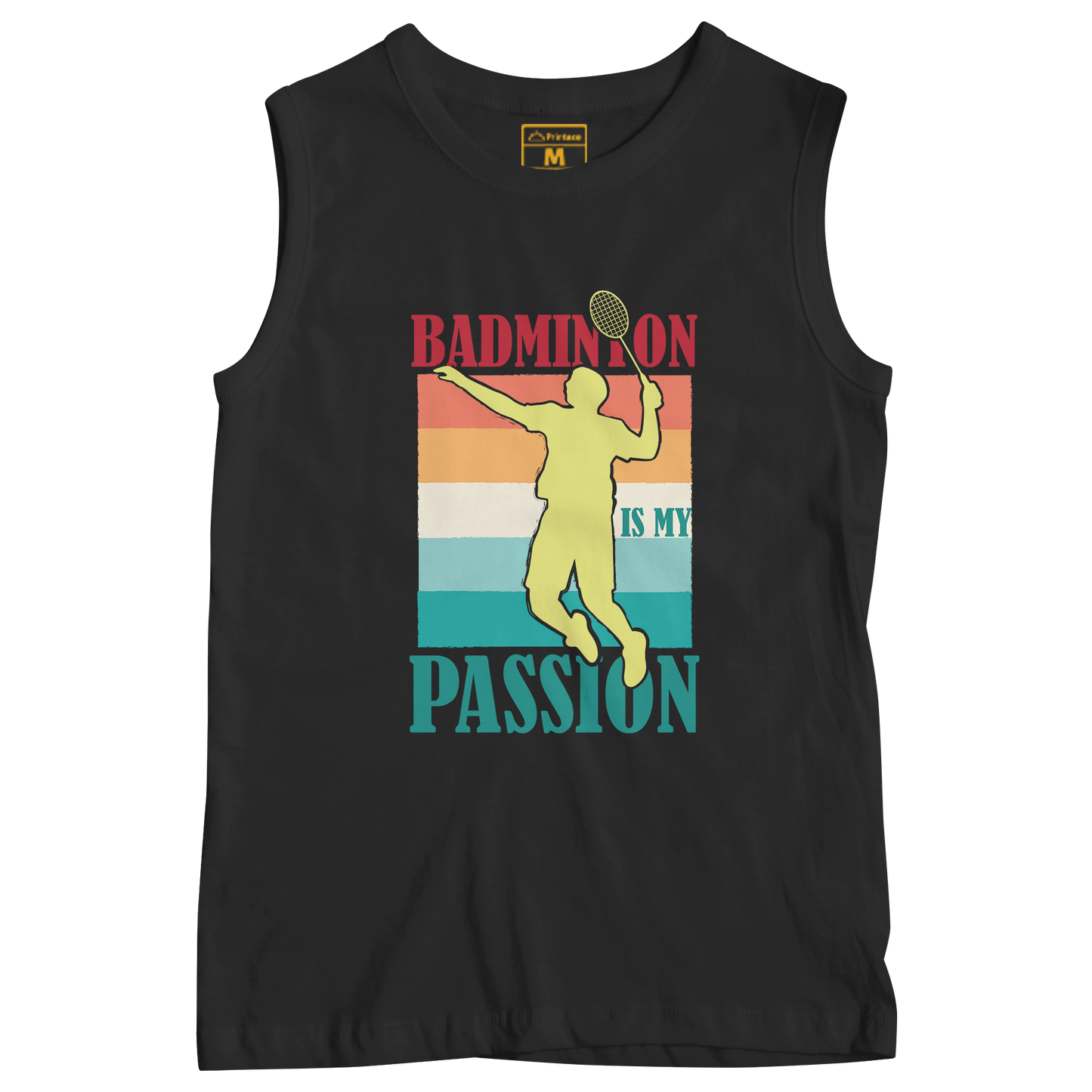 Sleeveless Drifit Shirt: Badminton Passion