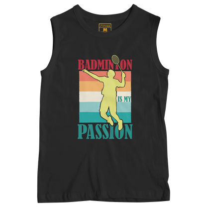 Sleeveless Drifit Shirt: Badminton Passion