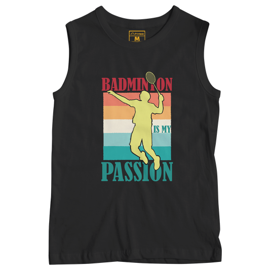 Sleeveless Drifit Shirt: Badminton Passion