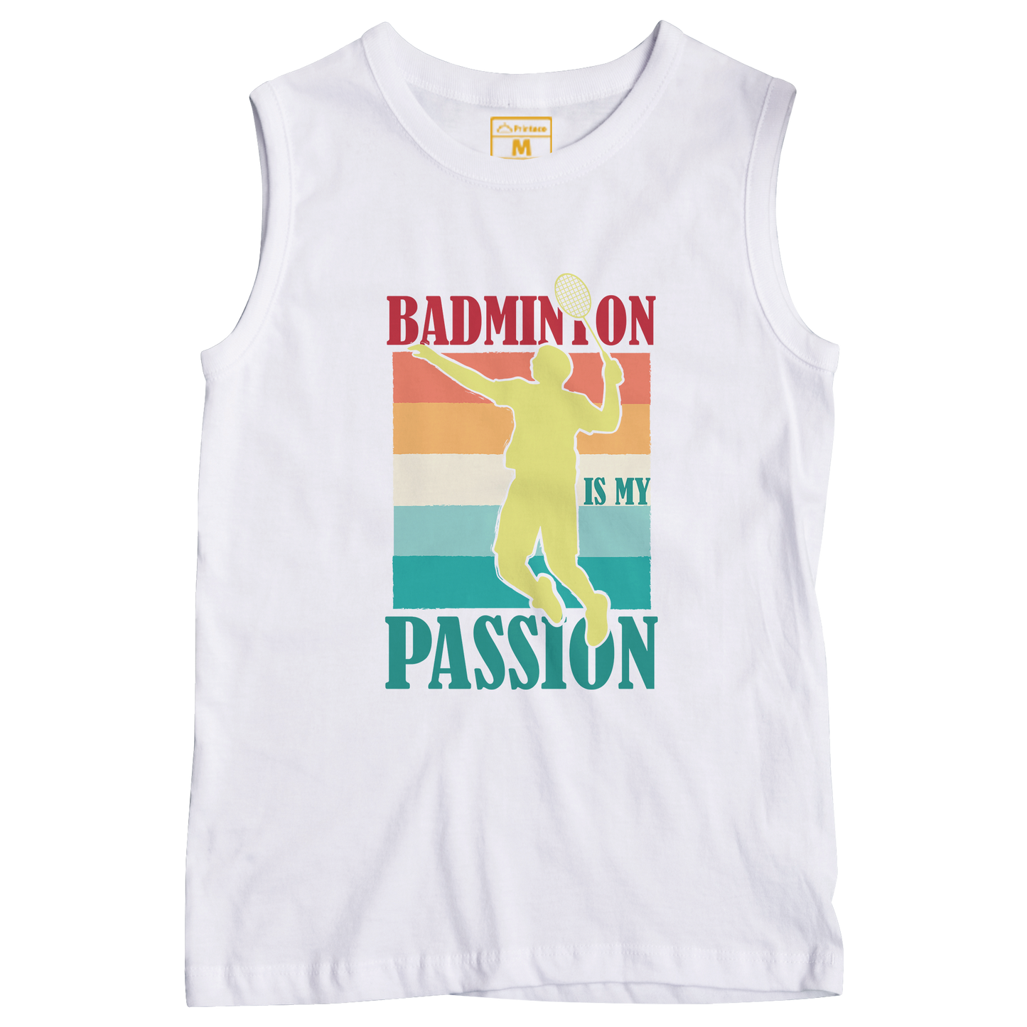 Sleeveless Drifit Shirt: Badminton Passion