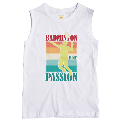 Sleeveless Drifit Shirt: Badminton Passion