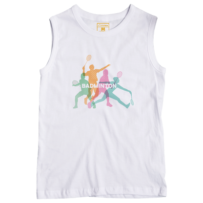 Sleeveless Drifit Shirt: Badminton Pastel