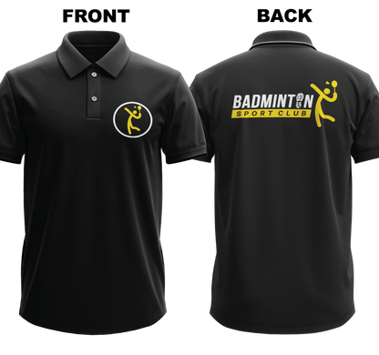 Drifit Polo Shirt: Vintage Badminton (Front & Back)