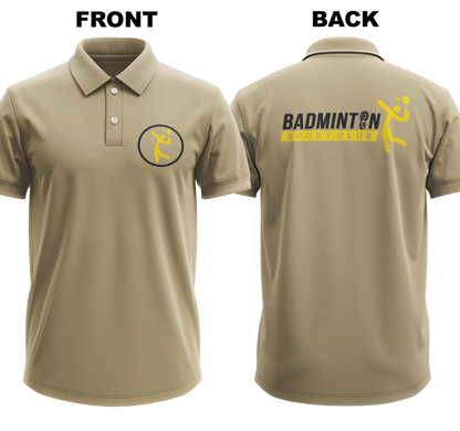 Drifit Polo Shirt: Vintage Badminton (Front & Back)