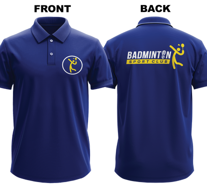 Drifit Polo Shirt: Vintage Badminton (Front & Back)
