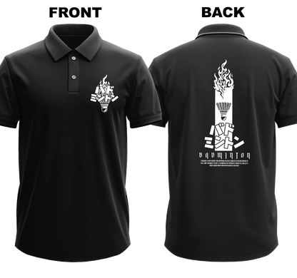 Drifit Polo Shirt: Badmionton Japanese (Front & Back)