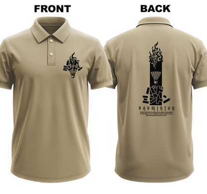Drifit Polo Shirt: Badmionton Japanese (Front & Back)