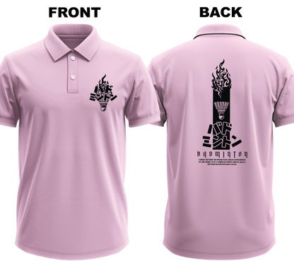 Drifit Polo Shirt: Badmionton Japanese (Front & Back)