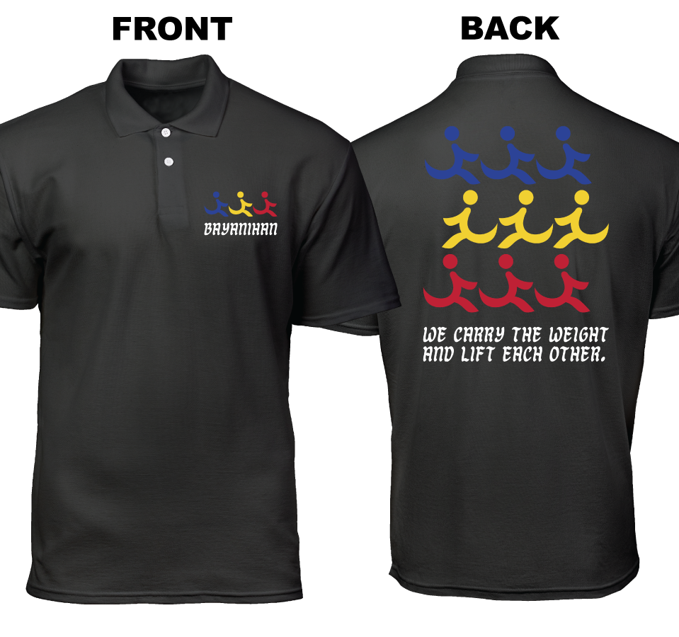 Cotton Polo Shirt: Bayanihan (Front and Back)