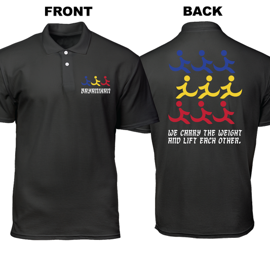 Cotton Polo Shirt: Bayanihan (Front and Back)