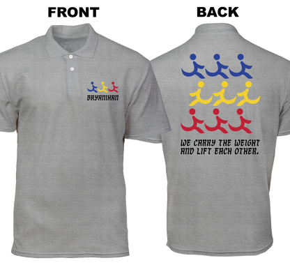Cotton Polo Shirt: Bayanihan (Front and Back)