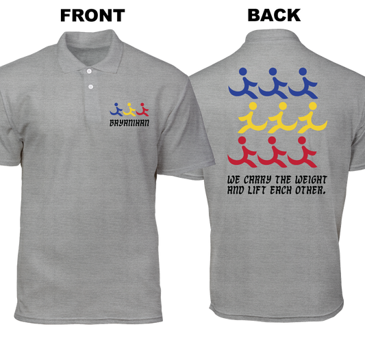 Cotton Polo Shirt: Bayanihan (Front and Back)