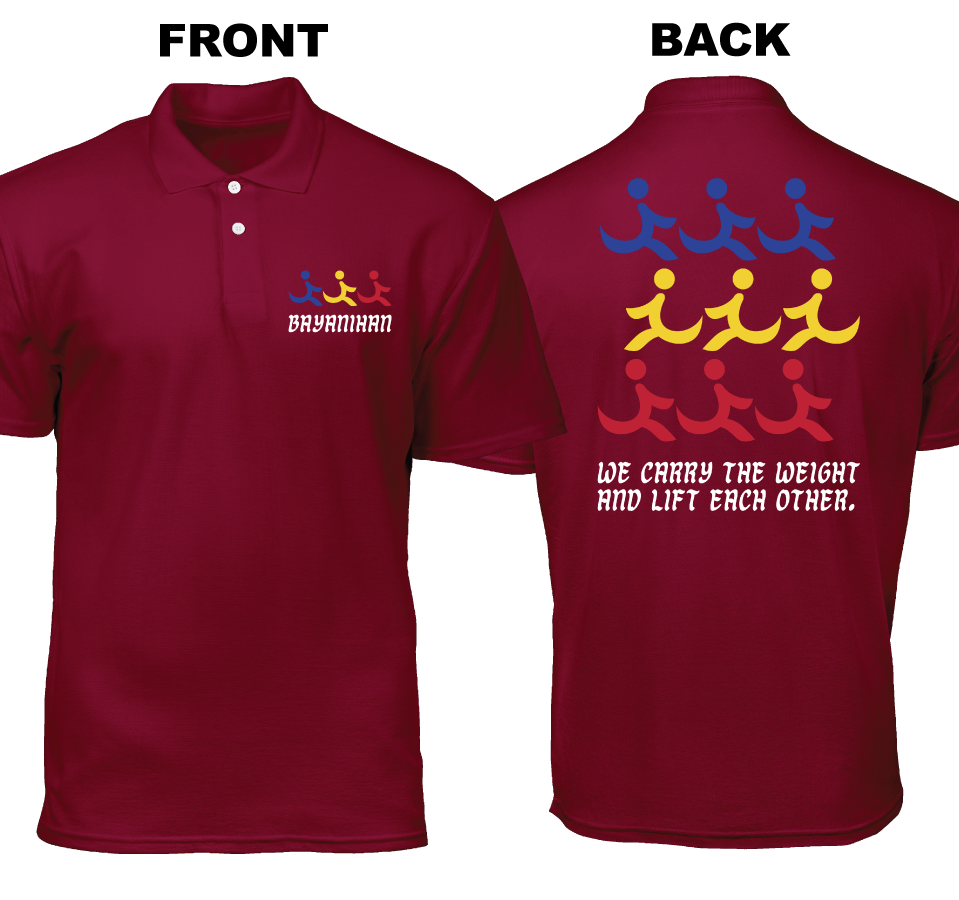 Cotton Polo Shirt: Bayanihan (Front and Back)