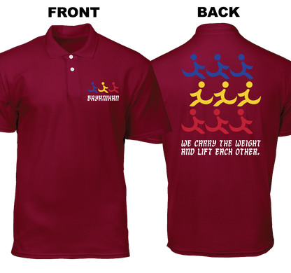 Cotton Polo Shirt: Bayanihan (Front and Back)