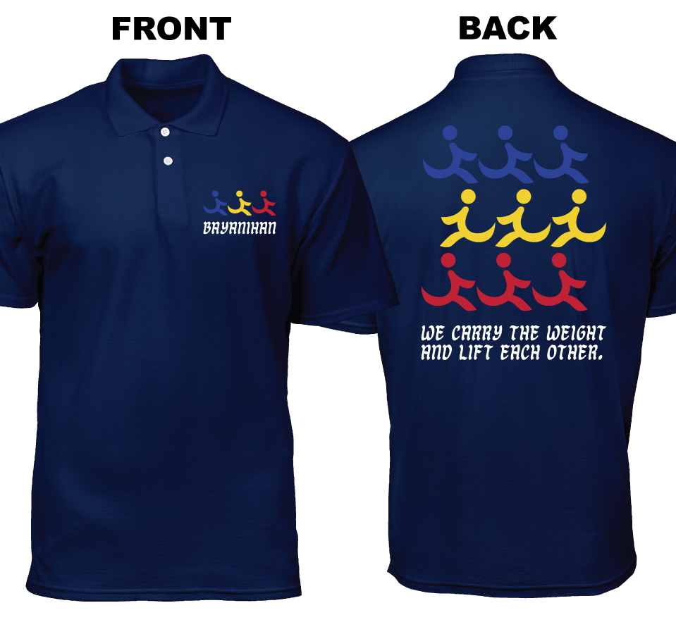 Cotton Polo Shirt: Bayanihan (Front and Back)