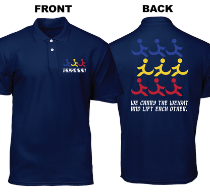Cotton Polo Shirt: Bayanihan (Front and Back)