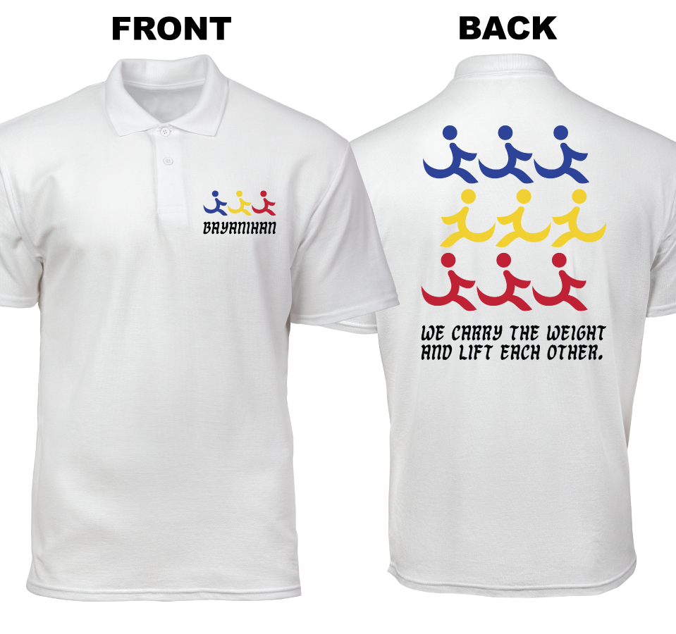 Cotton Polo Shirt: Bayanihan (Front and Back)