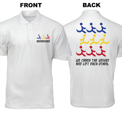 Cotton Polo Shirt: Bayanihan (Front and Back)