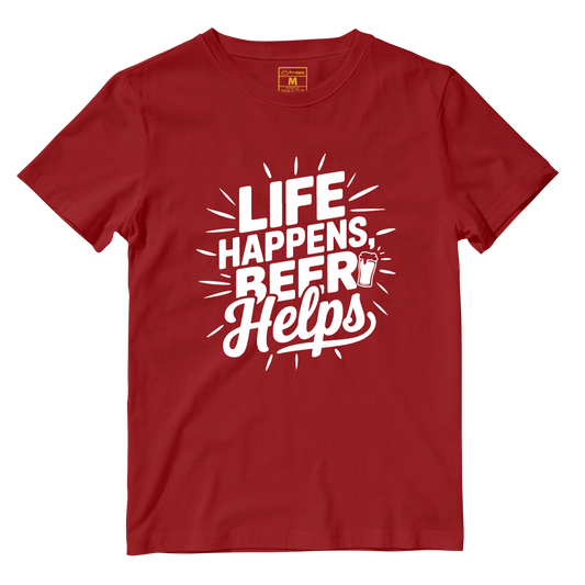 Cotton Shirt: Beer Helps