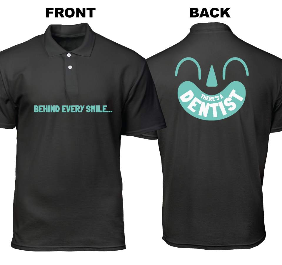 Cotton Polo Shirt: Behind Evey Smile (Front and Back)