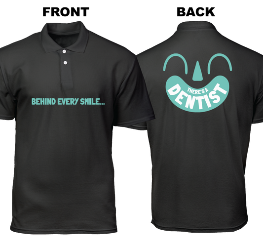 Cotton Polo Shirt: Behind Evey Smile (Front and Back)
