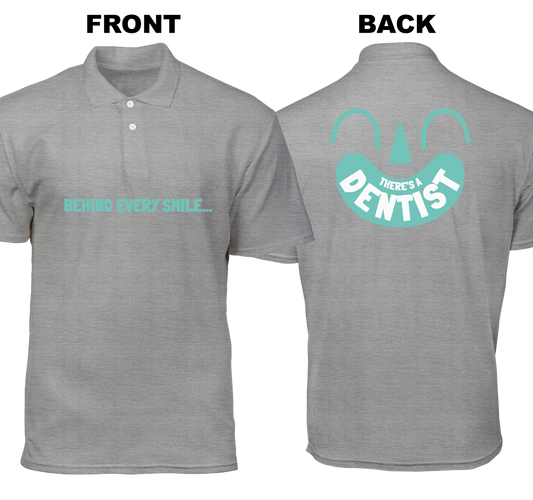 Cotton Polo Shirt: Behind Evey Smile (Front and Back)