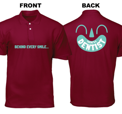 Cotton Polo Shirt: Behind Evey Smile (Front and Back)