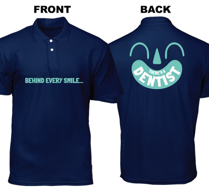 Cotton Polo Shirt: Behind Evey Smile (Front and Back)