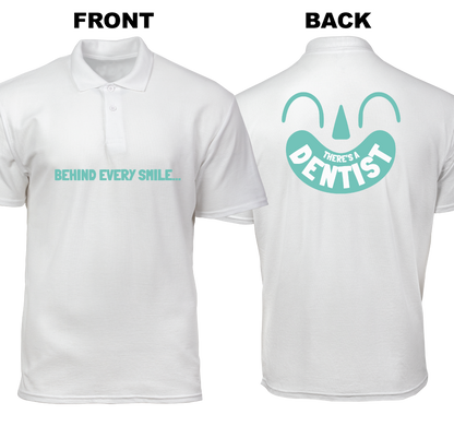 Cotton Polo Shirt: Behind Evey Smile (Front and Back)