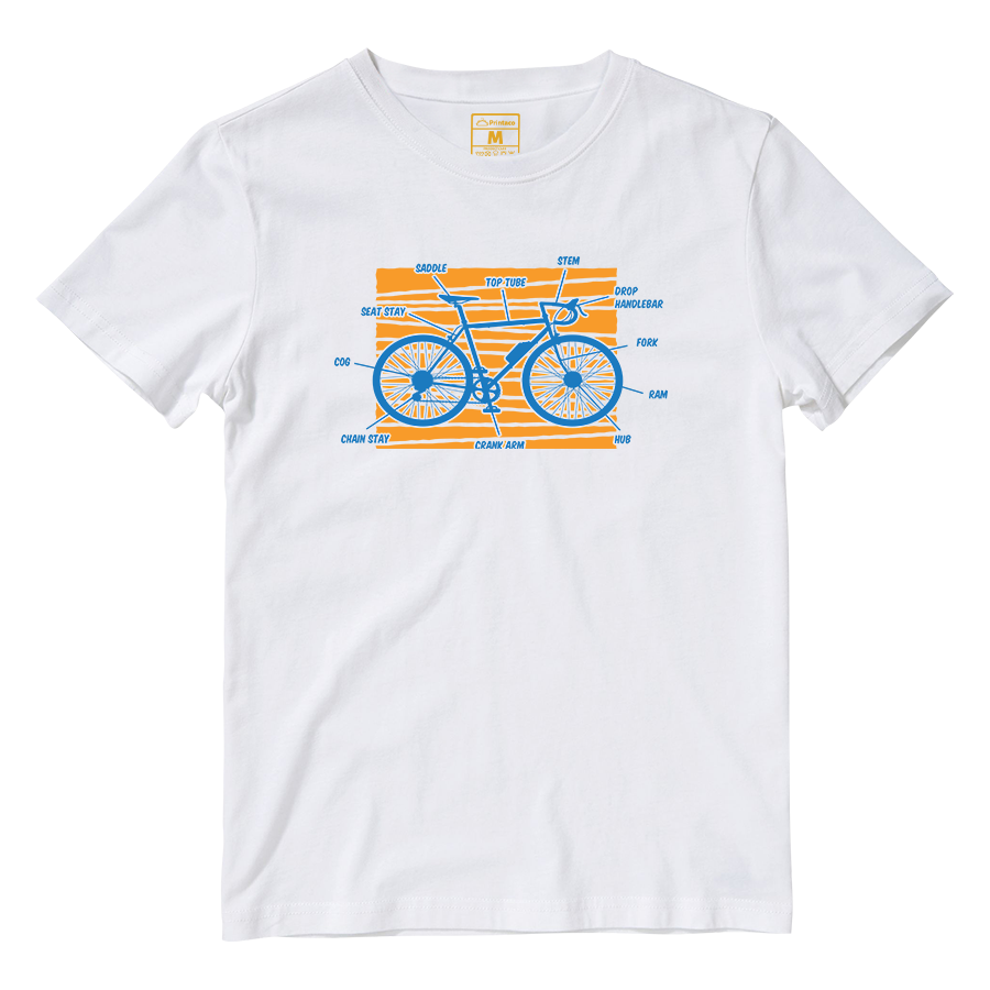 Cotton Shirt: Bicycle Anatomy