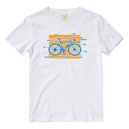 Cotton Shirt: Bicycle Anatomy